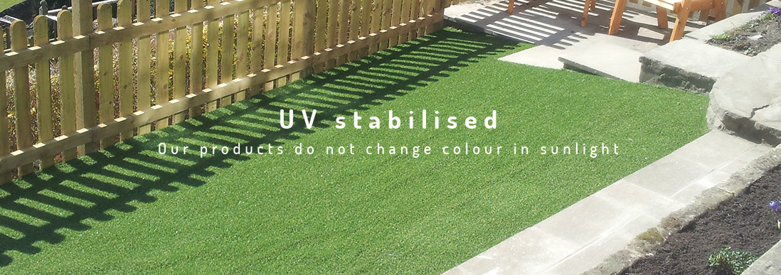 UV stabilised artificial lawns